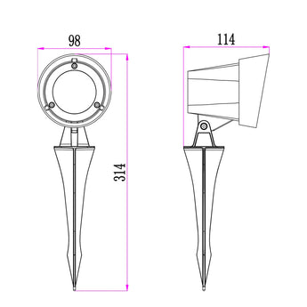 KOLEC: Exterior LED Garden Spike Light IP65