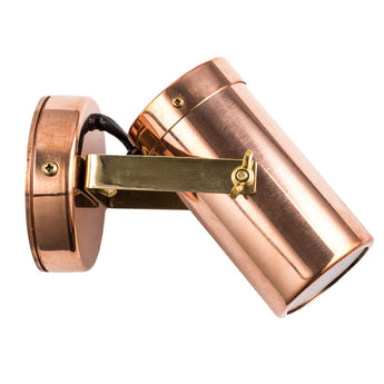 GU10 Exterior Adjustable Head Wall Pillar Spot Light (Light weight Copper) IP54