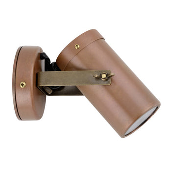 GU10 Exterior Adjustable Head Wall Pillar Spot Light (Light weight Copper) IP54