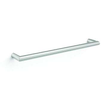 Round Single Bar Polished Heated Towel Rail