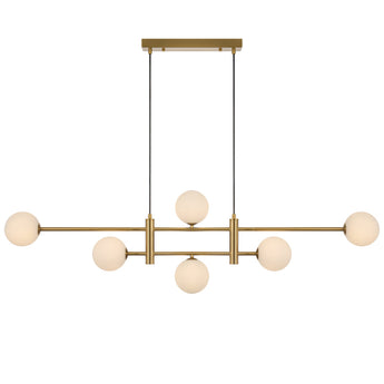 TYSON 6 LIGHT PENDANT ANTIQUE GOLD