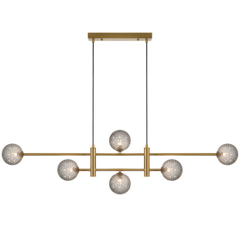 TYSON 6 LIGHT PENDANT ANTIQUE GOLD